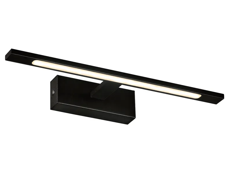 BRW Светодиодный металлический настенный светильник для ванной комнаты Lamiena черный 083990 фото №1