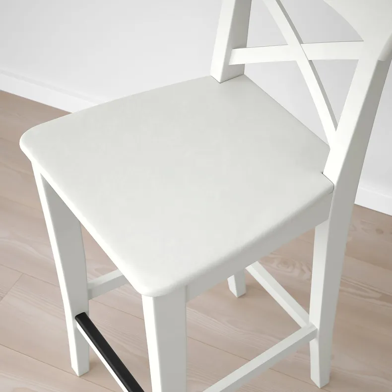 IKEA INGOLF ІНГОЛЬФ, барний стілець зі спинкою, білий, 63 см 101.226.47 фото №9