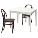 IKEA IDANÄS ІДАНЕС / SKOGSBO СКОГСБУ, стіл+2 стільці, білий / темно-коричневий, 51 / 86x96 см 295.151.12 фото thumb №1
