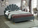 Двоспальне ліжко SIGNAL SANTANA Velvet, Bluvel 14 - сірий, 160x200 фото thumb №2