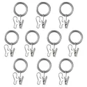 IKEA SYRLIG СИРЛИГ, гардин кольцо с зажимом и крючком, никелированный, 25 мм 103.057.98 фото thumb №1