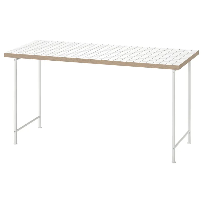 IKEA LAGKAPTEN ЛАГКАПТЕН / SPÄND СПЭНД, письменный стол, белый/антрацит, 140x60 см 295.636.88 фото №1