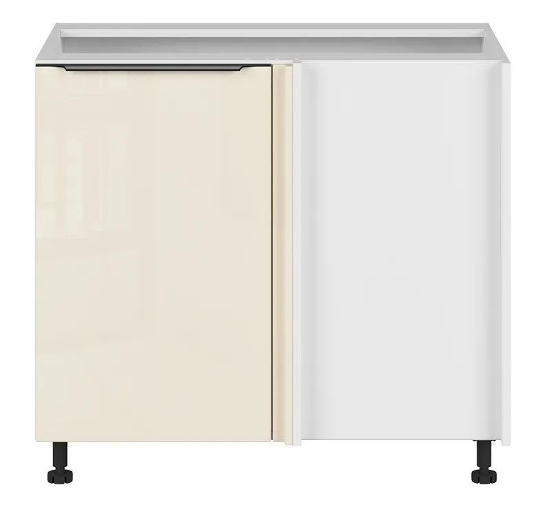 BRW Sole L6 правый кухонный угловой шкаф магнолия жемчуг 105x82 см, альпийский белый/жемчуг магнолии FM_DNW_105/82/60_P/B-BAL/MAPE фото №1