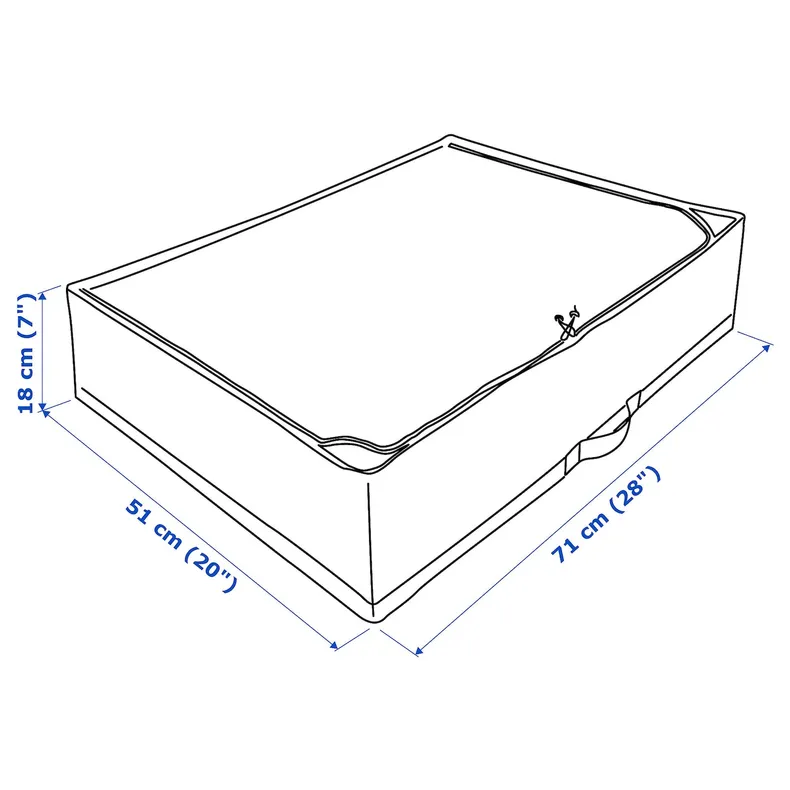 IKEA STUK СТУК, коробка для зберігання, білий/сірий, 71x51x18 см 503.095.77 фото №7