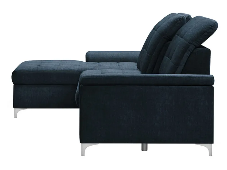 BRW Розкладний кутовий диван Ariado з ящиком для зберігання темно-синій велюр, Vogue 13 NA-ARIADO-RECBK.2F-G3_B85465 фото №7