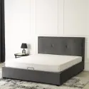 Кровать двуспальная бархатная MEBEL ELITE ANDRE Velvet, 160x200 см, серый фото thumb №9