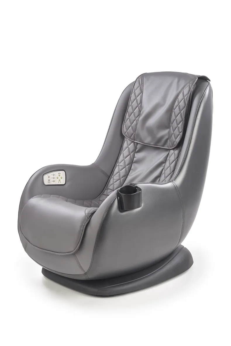Масажне крісло HALMAR DOPIO екошкіра, сірий фото №1