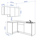 IKEA KNOXHULT КНОКСХУЛЬТ, угловая кухня, глянцевый / белый, 182x183x220 см 993.884.03 фото thumb №8