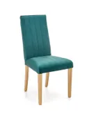 Кухонный стул HALMAR DIEGO 3 стеганые полоски, дуб медовый/темно-зеленый фото thumb №9