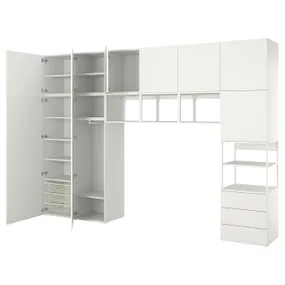 IKEA PLATSA ПЛАТСА, гардероб з 9 дверцятами+3 шухляди, білий/Fonnes white, 360x42x241 см 894.325.00 фото