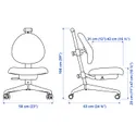 IKEA MICKE МИККЕ / DAGNAR ДАГНАР, письменный стол и стул, белый / бирюзовый 295.065.89 фото thumb №10