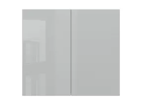 Кухонна шафа BRW Top Line 80 см із зливним бачком дводверна глянцевий сірий, гренола сірий / глянцевий сірий TV_GC_80/72_L/P-SZG/SP фото