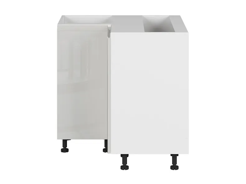 BRW Кутова кухонна шафа 80 см світло-сірого кольору, альпійський білий/світло-сірий глянець FH_DNW_90/82_P/L-BAL/XRAL7047 фото №2