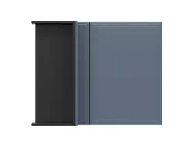 BRW Угловой верхний кухонный шкаф Верди левый мистик матовый строит угловой 90x72 см, черный/матовый FL_GNW_90/72/40_L/B-CA/MIM фото