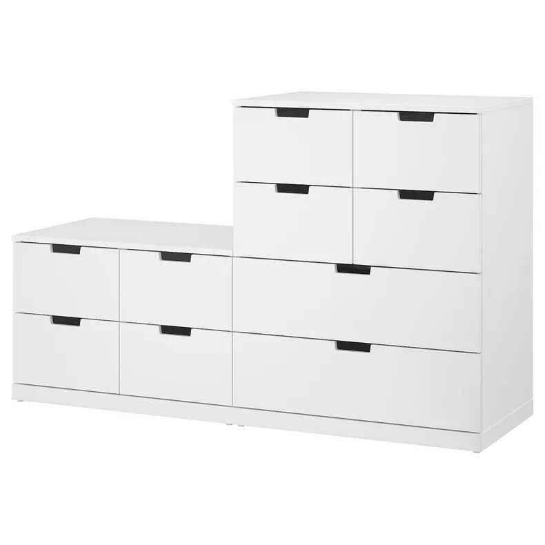 IKEA NORDLI НОРДЛІ, комод, 10 шухляд, білий, 160x99 см 292.480.10 фото №1