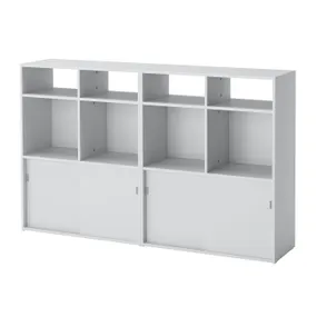 IKEA SPIKSMED СПИКСМЕД, комбинация д / хранения, светло-серый, 155x32x96 см 295.352.90 фото