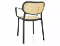 Кухонный стул пластиковый SIGNAL BALI II, эффект ротанга / черный фото thumb №3