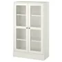 IKEA HAVSTA ХАВСТА, шафа зі склян дверцятами з цоколем, біле прозоре скло, 81x37x134 см 692.751.10 фото