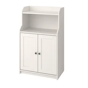 IKEA HAUGA ХАУГА, шафа з 2 дверцятами, білий, 70x116 см 004.150.52 фото