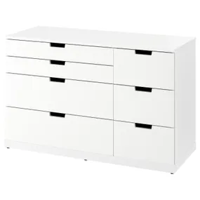 IKEA NORDLI НОРДЛИ, комод с 7 ящиками, белый, 120x76 см 393.368.84 фото