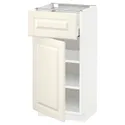 IKEA METOD МЕТОД / MAXIMERA МАКСИМЕРА, напольный шкаф с ящиком / дверцей, белый / бодбинские сливки, 40x37 см 494.649.94 фото thumb №1