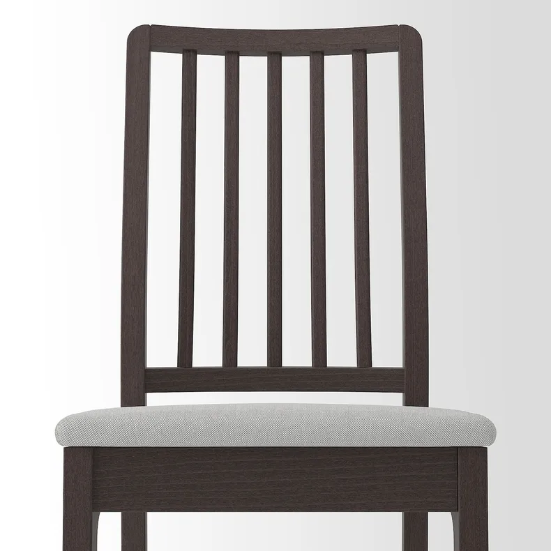 IKEA EKEDALEN ЕКЕДАЛЕН, стілець, темно-коричневий / ОРРСТА світло-сірий 803.407.60 фото №6