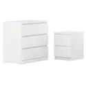 IKEA MALM МАЛЬМ, комплект мебели для спальни,2 предм, белый 294.834.13 фото thumb №1