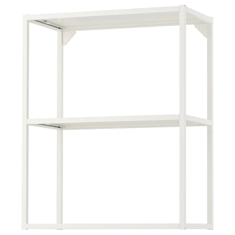 IKEA ENHET ЕНХЕТ, настінний каркас з поличками, білий, 60x30x75 см 204.489.71 фото №1