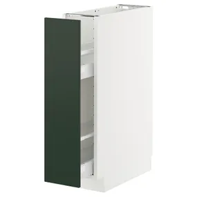 IKEA METOD МЕТОД / MAXIMERA МАКСИМЕРА, напольный шкаф/выдвижн внутр элем, белый/Гавсторп темно-зеленый, 20x60 см 095.571.22 фото
