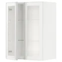 IKEA METOD МЕТОД, настінна шафа, полиці / 2 склх дверц, білий / ХЕЙСТА біле прозоре скло, 60x80 см 794.905.62 фото thumb №1