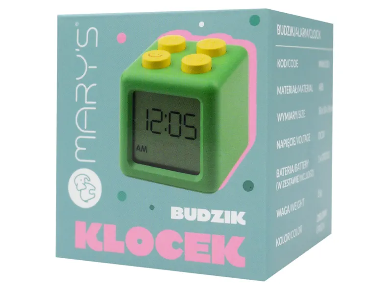 BRW Будильник Mary's Alarm Clock Block Green 096840 фото №4