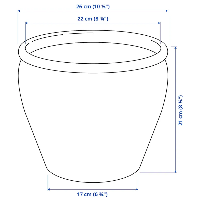 IKEA AMBRARÖNN АМБРАРЕНН, кашпо, внутрішній / зовнішній / білий, 19 см 005.594.94 фото №6