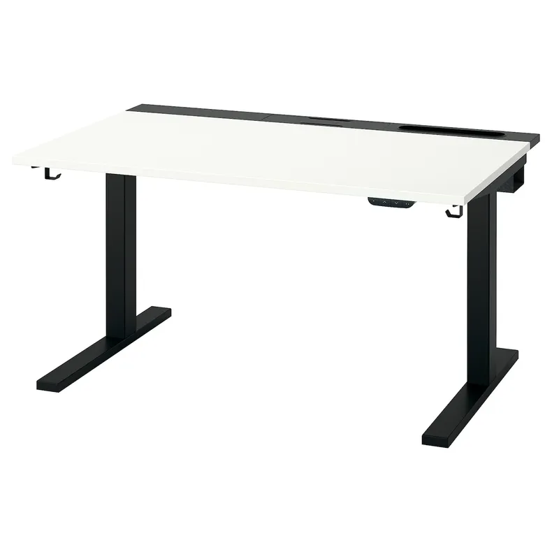 IKEA MITTZON МІТТЗОН, стіл регульований, електричний білий / чорний, 120x80 см 595.275.52 фото №2