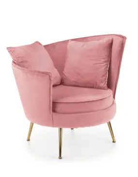 Мягкое кресло HALMAR ALMOND розовый фото