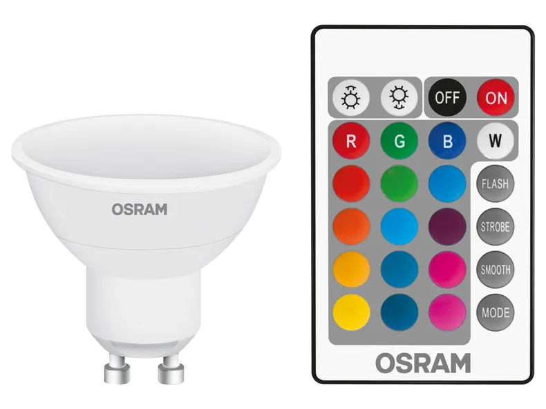 BRW Osram, Светодиодная лампа GU10 4,5 Вт RGB 076019 фото №1