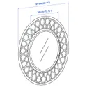 IKEA GRINSBOL ГРІНСБОЛЬ, дзеркало, ротанг, 55 см фото thumb №5