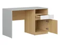 Письменный стол BRW Nandu, 120х57 см, светло-серый / дуб польский / белый глянцевый BIU1D1S-JSZ/DP/BIP фото thumb №3