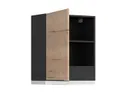 BRW Кухонный шкаф Sole L6 60 см левосторонний с вытяжкой дуб галифакс натур, Черный/дуб галифакс натур FM_GOO_60/68_L_FL_BRW-CA/DHN/BI фото thumb №3