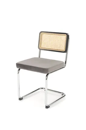 Кухонний стілець HALMAR K504 сірий/чорний фото