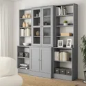 IKEA HAVSTA ХАВСТА, комбинация д / хранения+стекл дверц, серый, 203x47x212 см 492.659.23 фото thumb №2