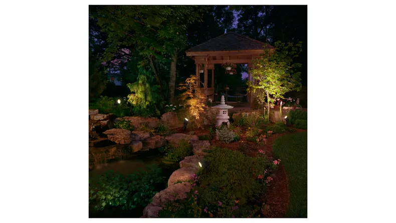 BRW Гібридний світлодіодний садовий прожектор Endura Hybrid 29 см чорний 093687 фото №2