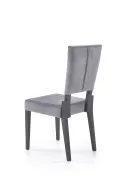 Кухонний стілець оксамитовий HALMAR Sorbus Velvet, оббивка - сірий / ніжки - масив бука фото thumb №2