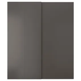 IKEA HASVIK ХАСВИК, пара раздвижных дверей, тёмно-серый, 200x236 см 605.109.56 фото