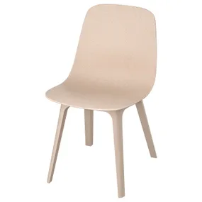 IKEA ODGER ОДГЕР, стілець, білий / бежевий 603.599.96 фото