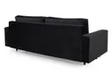 BRW Тримісний диван-ліжко Belmira з ящиком для зберігання велюр чорний, Рів'єра 100 SO3-BELMIRA-LX_3DL-GR1_BA42EC фото thumb №4