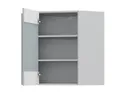 BRW Top Line 60 см угловой левосторонний кухонный шкаф с витриной серый глянец, серый гранола/серый глянец TV_GNWU_60/72_LV-SZG/SP фото thumb №3