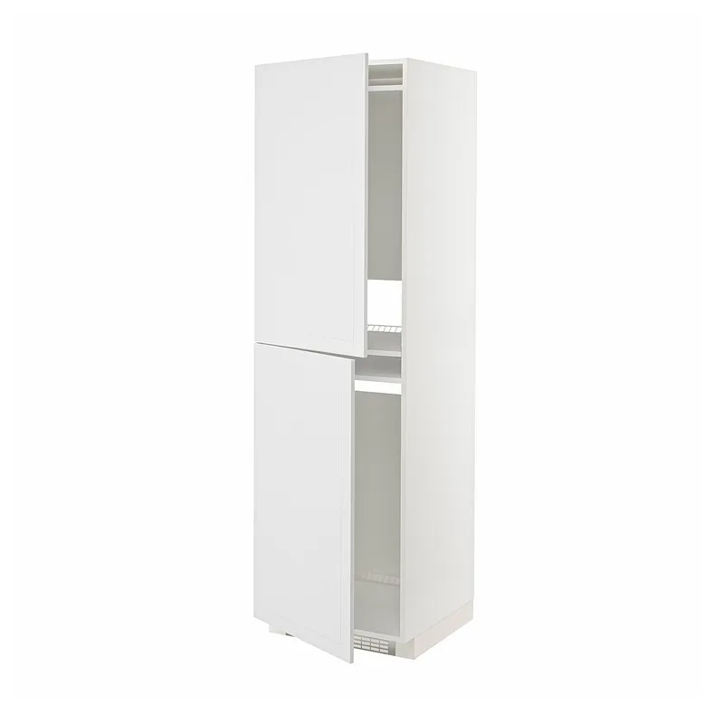 IKEA METOD МЕТОД, висока шафа для холодильнка / морозил, білий / стенсундський білий, 60x60x200 см 494.093.04 фото №1