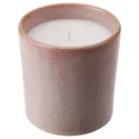 IKEA LUGNARE ЛУГНАРЕ, аром свічка у керамічній склянці, жасмин / рожевий, 50 Години 205.021.90 фото thumb №1