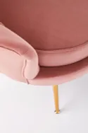Мягкое кресло HALMAR AMORINITO светло-розовый/золотой фото thumb №7