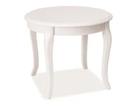 Журнальний столик круглий дерев'яний SIGNAL ROYAL D, 60x60 см, білий фото